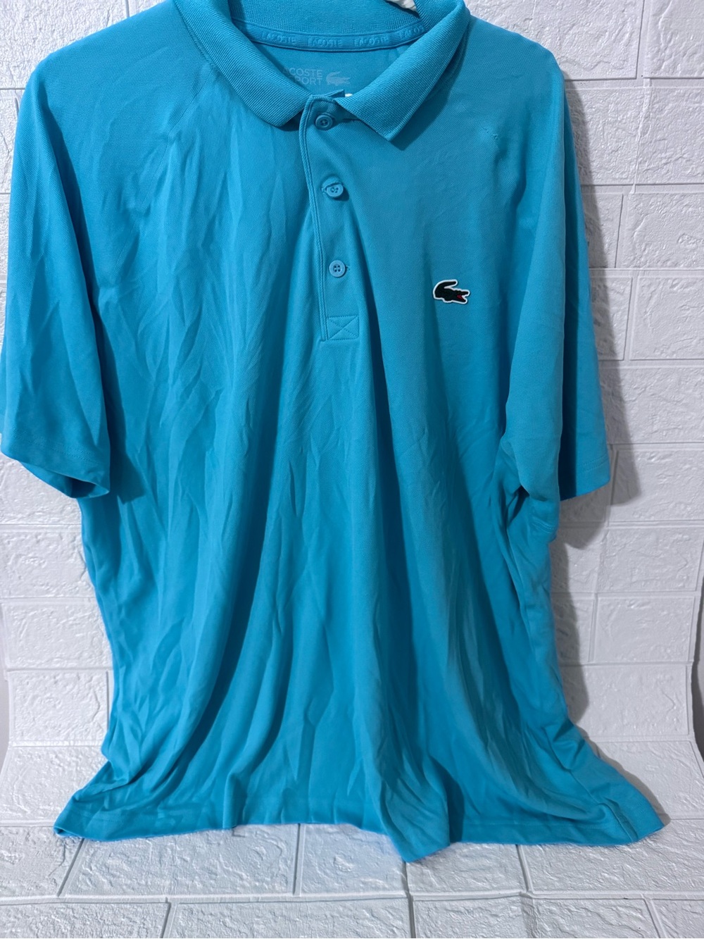 Lacoste Sport Men’s Performance Polo Shirt Size 2 XL Short Sleeve Blue